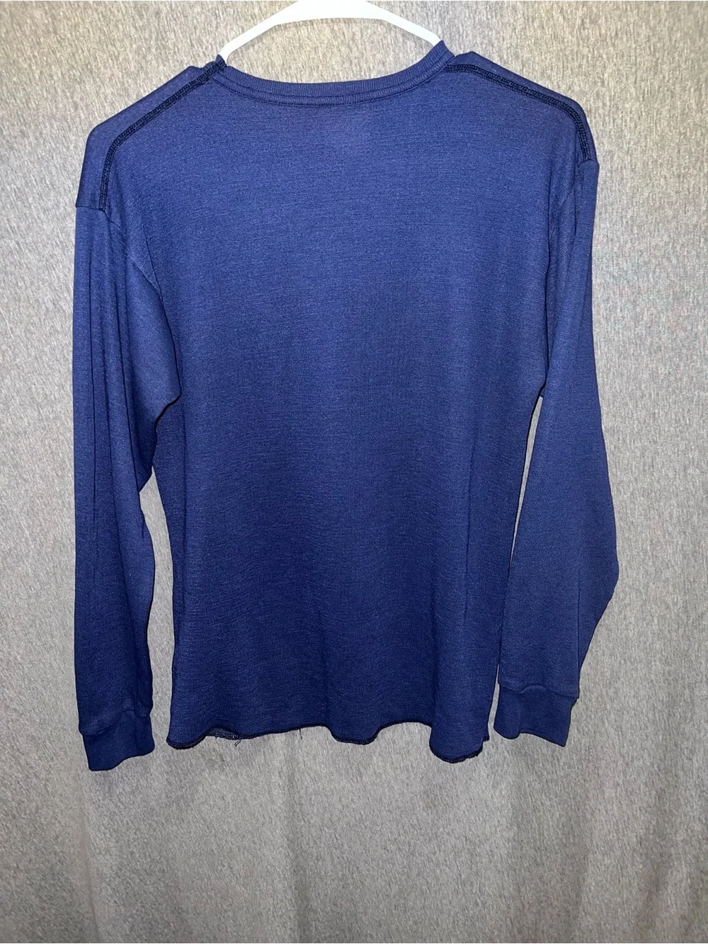 Men's Long-Sleeve Crewneck Shirt - Deep Blue